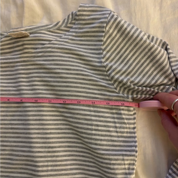 Buttercream Clothing Long Sleeved T-Shirt in Grey and White Stripe - Picture 2 of 4